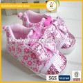 Atacado moda criança infantil sapatos Newborn pink lace Baby Shoe